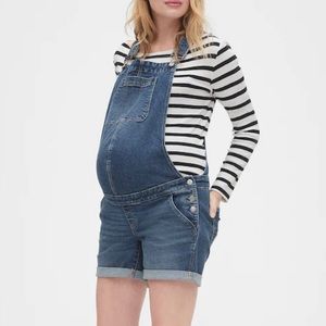 GAP Maternity Denim Short Overalls Small